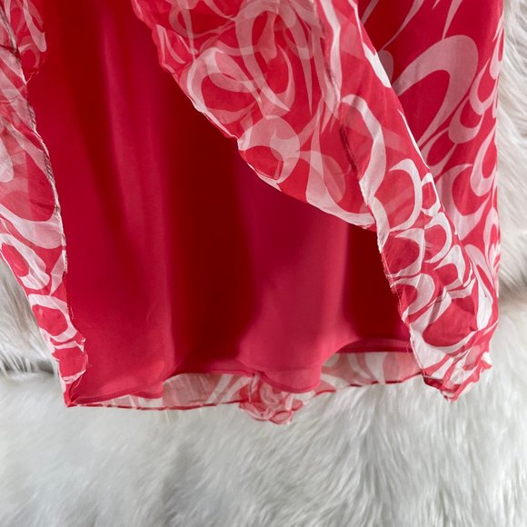 Milly of New York Women's Size 4 Pink Whimsical Sun Dress Sleeveless 100% Silk - Picture 5 of 11